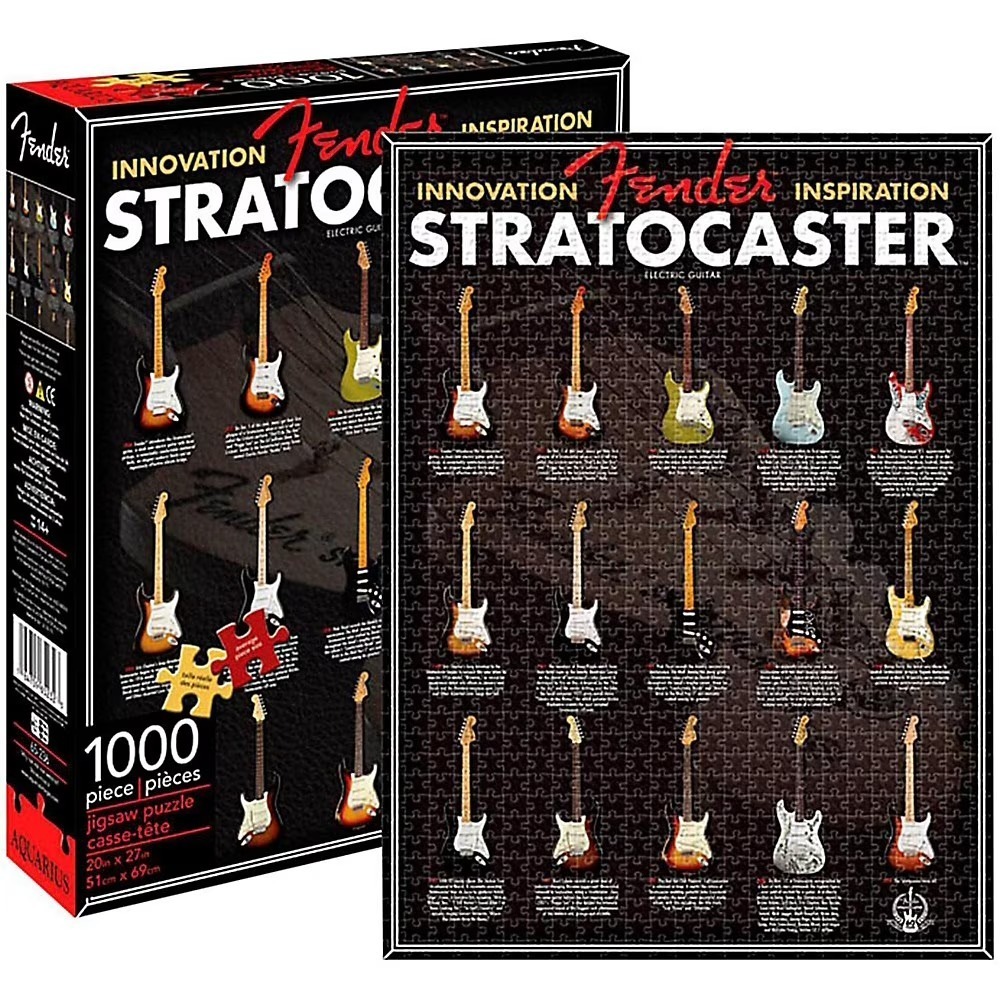 Fender Stratocaster Guitar 1000 piece Jigsaw Puzzle 20" x 27" Aquarius - Sealed